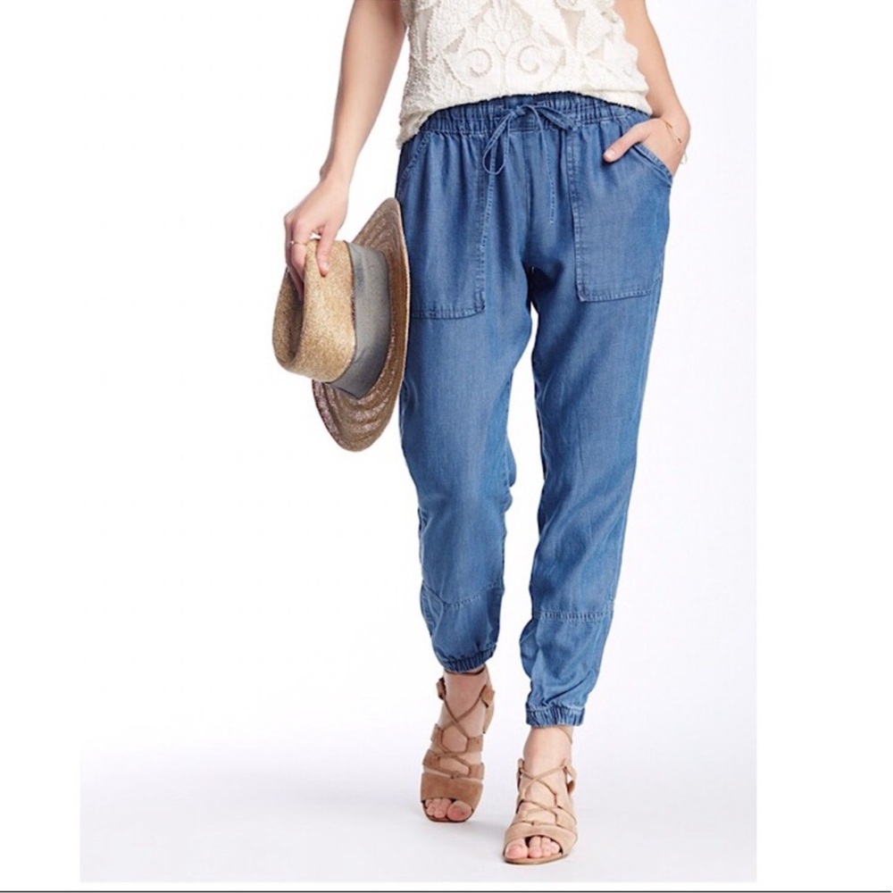 Lucky Brand Chambray Denim Joggers - XL